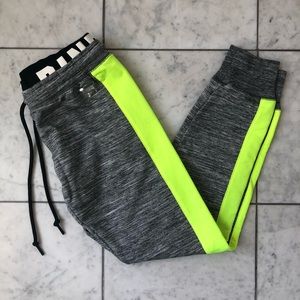 PINK Victoria’s Secret Neon and Grey Joggers